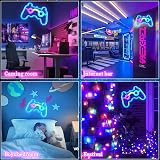 HOTUT Neon Sign Game Neon Light Blue USB Battery Powered 9.7x6.5 in Wall Decor view 6