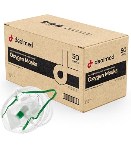 Amazon.com: Dealmed Non-Rebreather Oxygen Mask, Adult Size – Clear