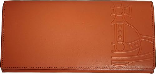 Amazon Vivienne Westwood ヴィヴィアンウエストウッド メンズ 長財布 エンボス オーブ 本革 オレンジ K 財布
