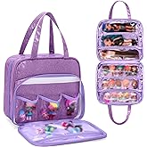 LoDrid Doll Tote Carrying Case Compatible with LOL Surprise Dolls All, Hanging Organizer Storage Bag with 6 Clear Window Pock