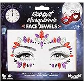 Moon Terror Face Jewels - Festival Body Gems, SFX Make up, Crystal Eye Glitter Stickers, Temporary Tattoo Jewels, Special Effects Make up (Midnight Masquerade)