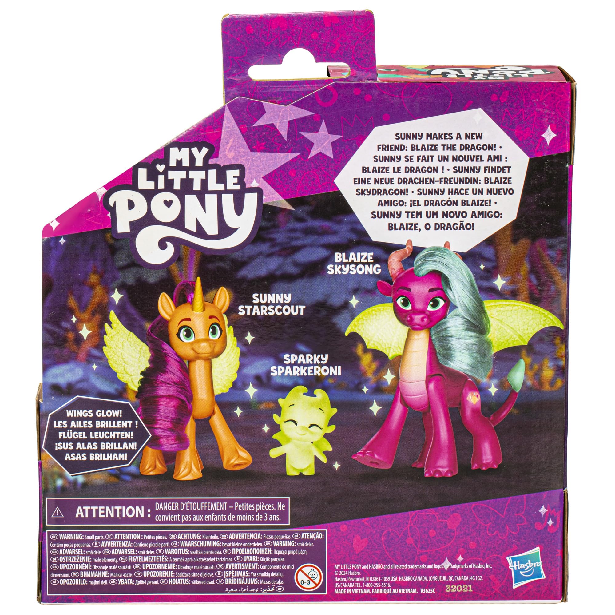 My Little Pony: Tell Your Tale Dragon Light Reveal, 3 Glow in The Dark Dolls, 3-Inch Scale Toys for Girls and Boys Ages 4+