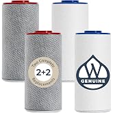 Weddell Duo Genuine Shower Filter Replacement Cartridge, NSF Certifed (2+2) | Fits Weddell Duo only, easy tool-free twist-on install, reduces chlorine, NSF certified