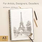 String & Space A3 Sketch Book Hardcover 200gsm 40 Sheets 29x42cm view 4