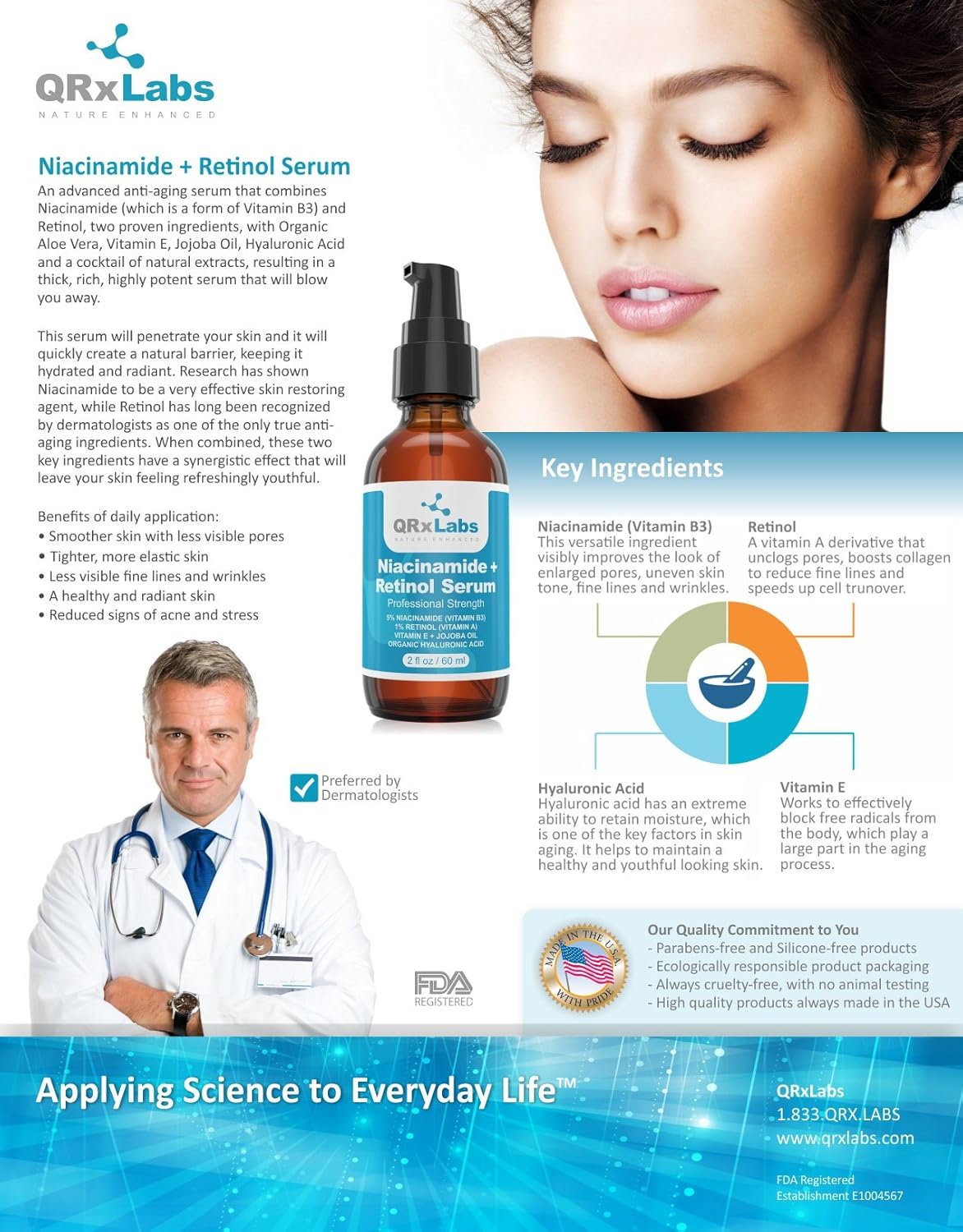 niacinamide and retinol serum