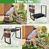 Onadak Premium Heavy Duty Garden Kneeler Seat - Anti-Tip Design, Foldable view 5