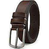 DOOPAI Men's Leather Belt - 1 3/8" Genuine Cowhide Dress Belt for Work, with Quick-Size Adjuster Golf & Casual