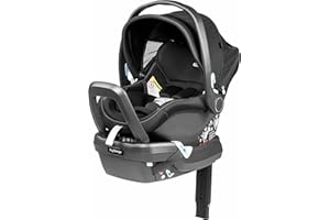PEG PEREGO Primo Viaggio 4-35 Nido - Rear Facing Infant Car Seat - Includes Base with Load Leg & Anti-Rebound Bar - for Babies 4 to 35 lbs - Made in Italy - Onyx (Black)