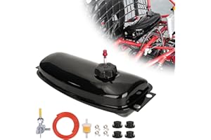 MTATCN Gas Fuel Tank with Cap Petcock Vent Tube Fuel Filter Line, Sturdy for 150cc 250cc Hammerhead TrailMaster GTS KT Rave SS150 SS250 Kandi KD 150FS 150GKA-2 150GKM-2 Targa 200 Go Kart