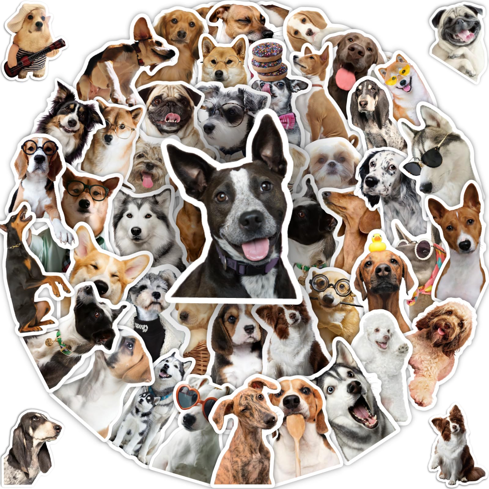 100 Pcs Dog Stickers, Funny Dog Meme Stickers, Cute Puppy Bulk