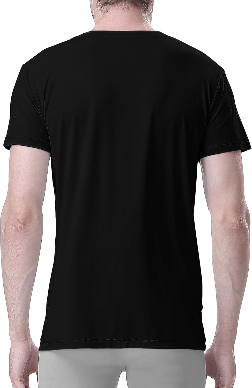 DAVID ARCHY Men's 3 Pack Soft Comfy Bamboo Rayon Undershirts Breathable Crew Neck Tees Short Sleeve T-Shirts: Clothing