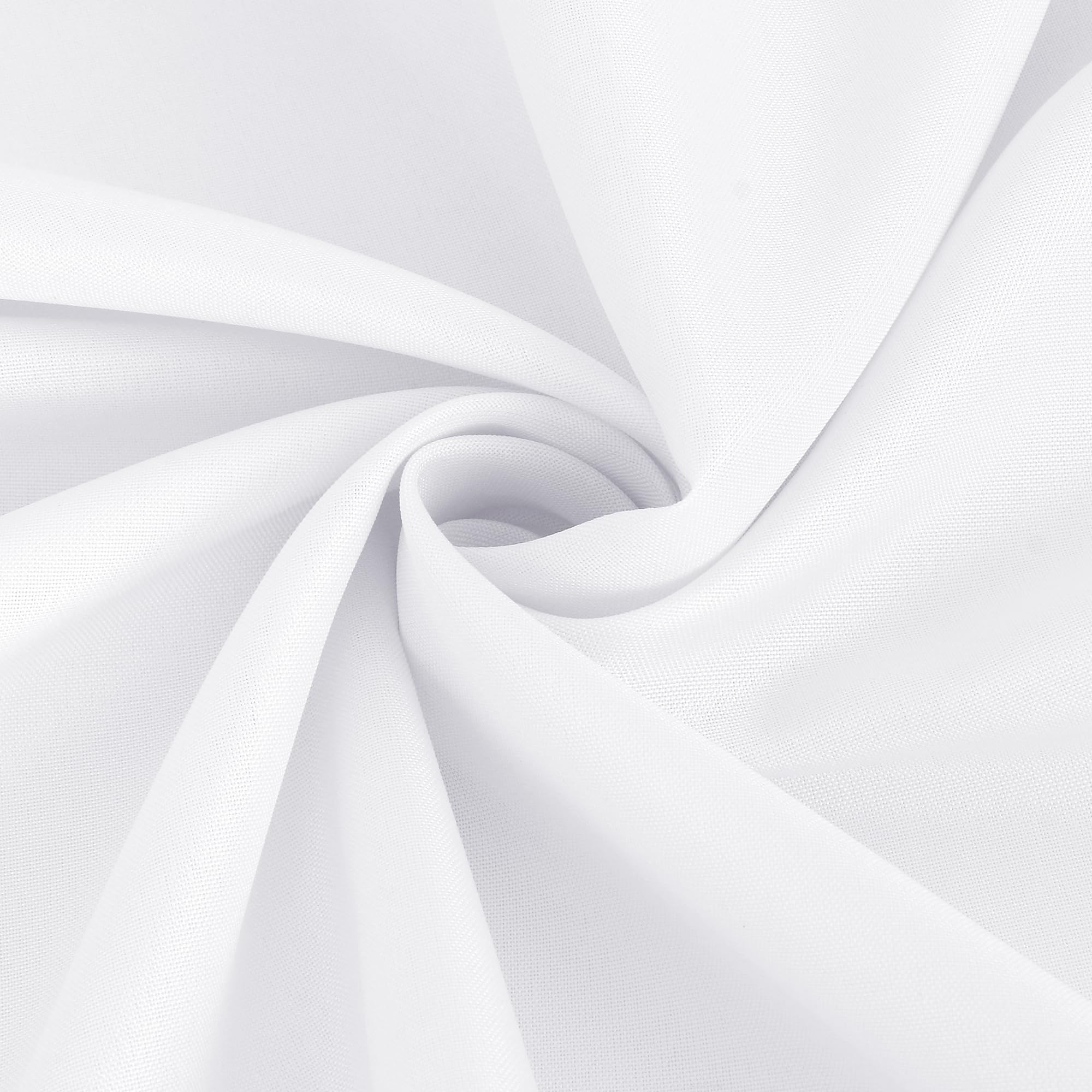 sancua 6 Pack Round Tablecloth 90 Inch White, Stain and Wrinkle Resistant Table Cloth - Washable Polyester Table Cover for Dining Tables, Buffet Parties and Camping