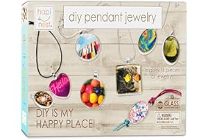 Hapinest Jewelry Making Kit for Girls Arts and Crafts Gifts Ages 8 9 10 11 12 Years Old and Teens - 11 Charm Pendants, 9 Necklaces, 2 Bracelets
