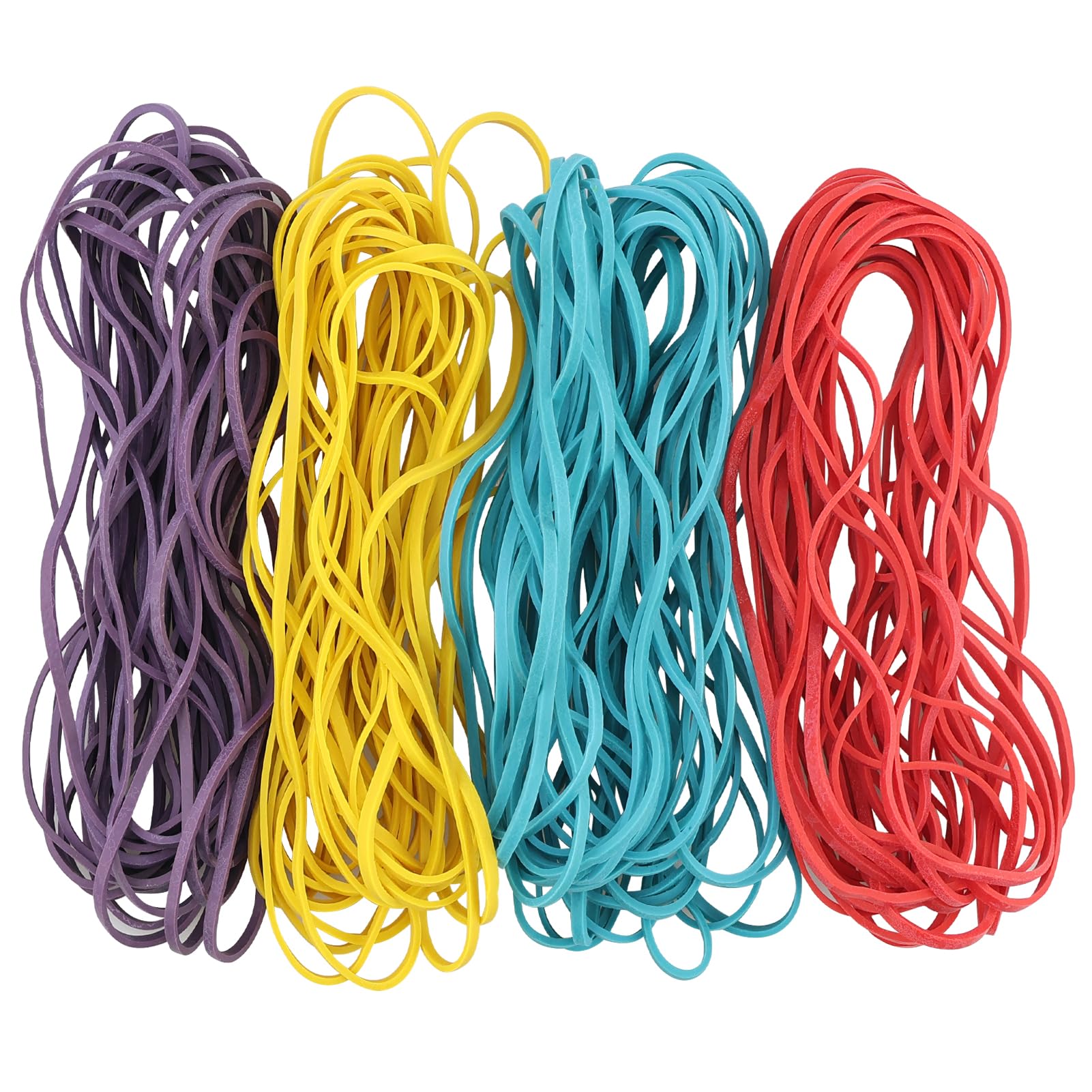 120 Pieces Large Rubber Bands, Colorful Elastic Bands Strong Elastic Rubber Bands for Office Home Bank School Document Organizing (Random Colors)