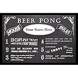 Zieglerworld Personalized Vintage Chalkboard Looking Beer Pong Rules Poster Framed Buy Online In Andorra At Andorra Desertcart Com Productid 205421926