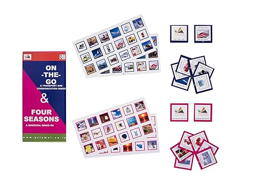 Prism Edutives On The Go And Four Seasons Clue Based Pictorial On Transport And Communication Bingo (Multicolour)
