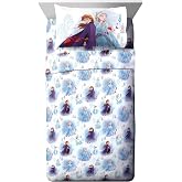 Jay Franco Kids Sheet Set with Fitted, Flat Sheets &amp; Pillow Cover - Ultra-Soft Bedding with Pillowcase for Room Decor, Multi - Frozen, 4 Piece Full