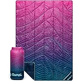 Rumpl Backcountry Puffy Blanket - Packing Comfort Into Uncomfortable Places, 100% Recycled Polyester Insulation, Lightweight, Packable, Water Resistant, 52" x 75", Moraine