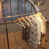 HANGERWORLD Box of 10 Wooden 45cm Coat Hangers with Non Slip Bar Natural view 2