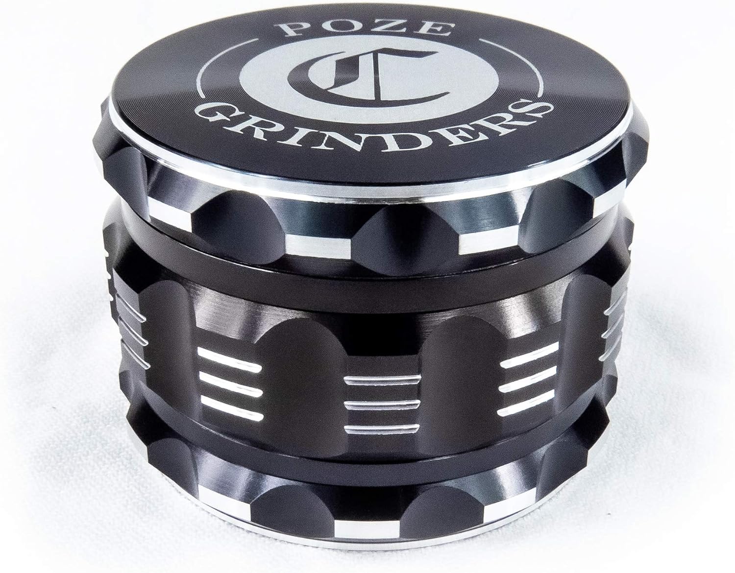 Best Herb Grinder Premium [Upgraded Version].Large 4 Piece 2.5" Perfect Grinder For Spice - Color: Black Aluminum