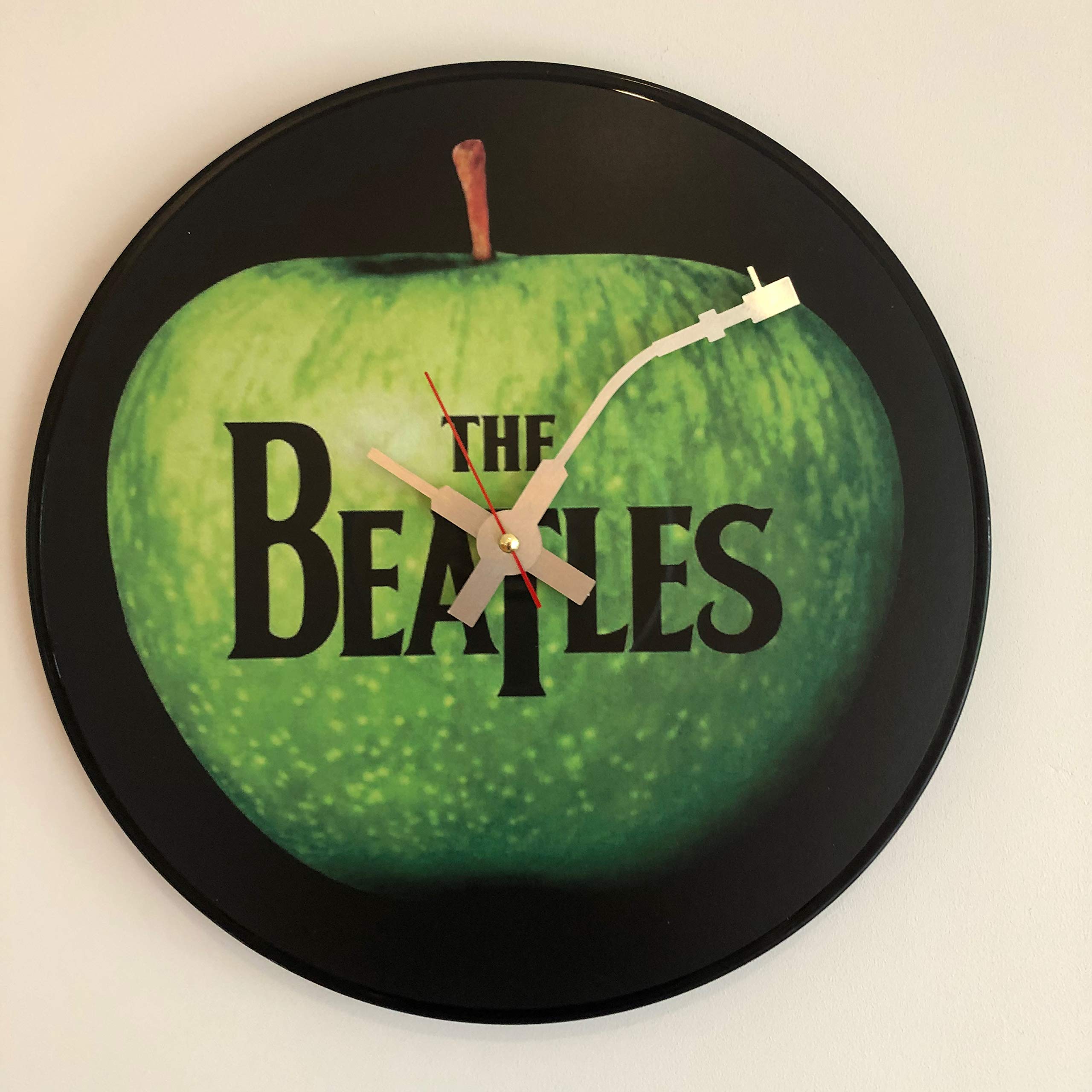 Iconic Beatles Apple vinyl record wall clock
