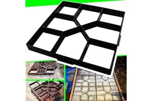 CJGQ Walk Maker Reusable Concrete Molds 15.7"x15.7"x1.57" Paver Yard Patio Lawn Garden DIY Walkway Pavement Paving Moulds (Cross Square)