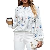Blooming Jelly Womens Dressy Business Casual Blouse Pleated Long Sleeve Tops Satin Silk Work Shirt Fall Outfits 2025
