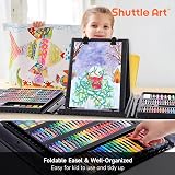 Shuttle Art 335-Piece Kids Art Set with Pencils, Crayons, Paints & Books view 5