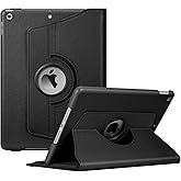 Fintie Rotating Case for iPad 9th Generation (2021) / 8th Generation (2020) / 7th Gen (2019) 10.2 Inch - 360 Degree Rotating Stand Cover with Pencil Holder, Auto Wake Sleep, Black
