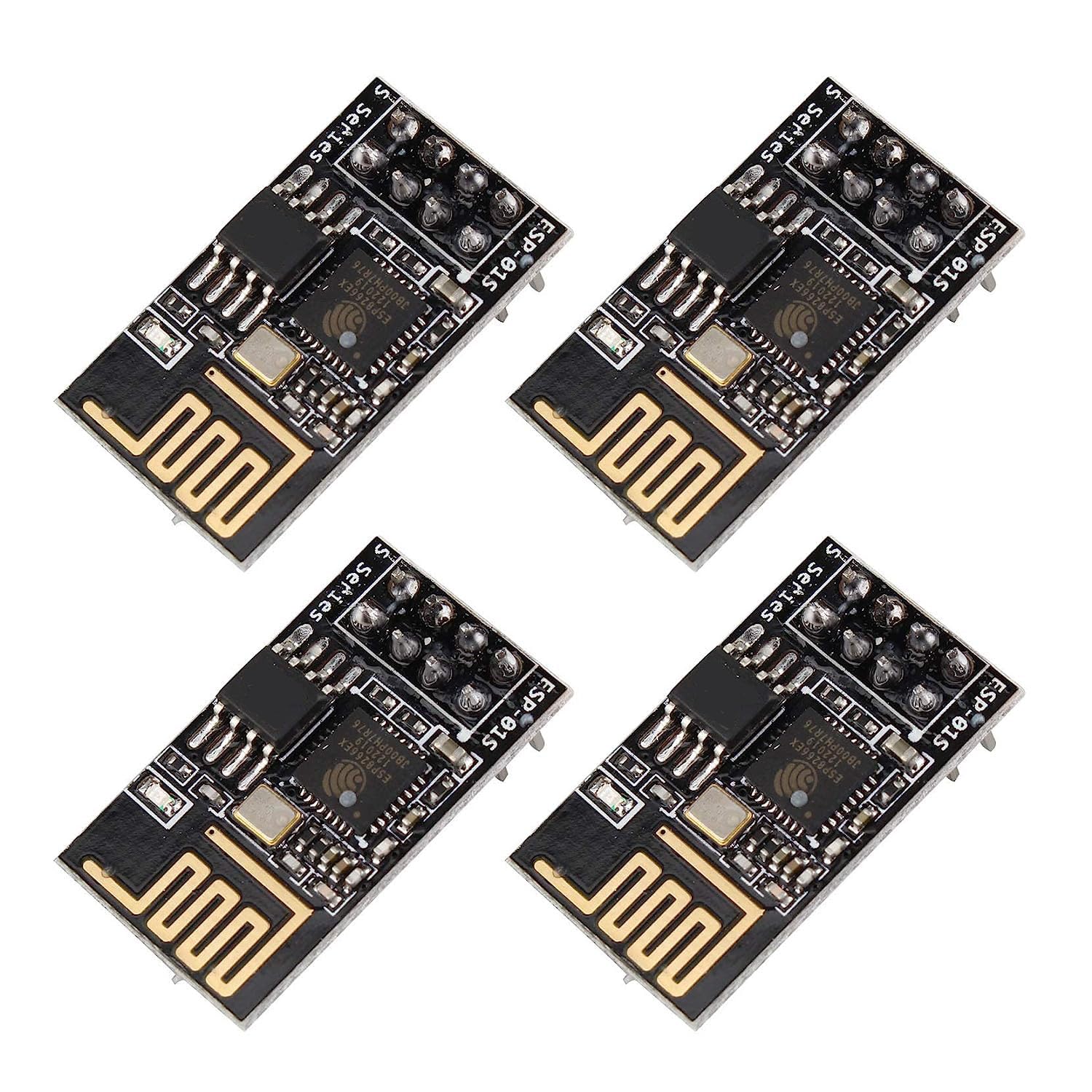 HALJIA 4PCS ESP8266 ESP-01S Serial WIFI Wireless Transceiver Module with 1MB Flash Support LWIP AP+STA Compatible with Arduino UNO R3 Mega2560 Raspberry Pi DC 3.0-3.6V