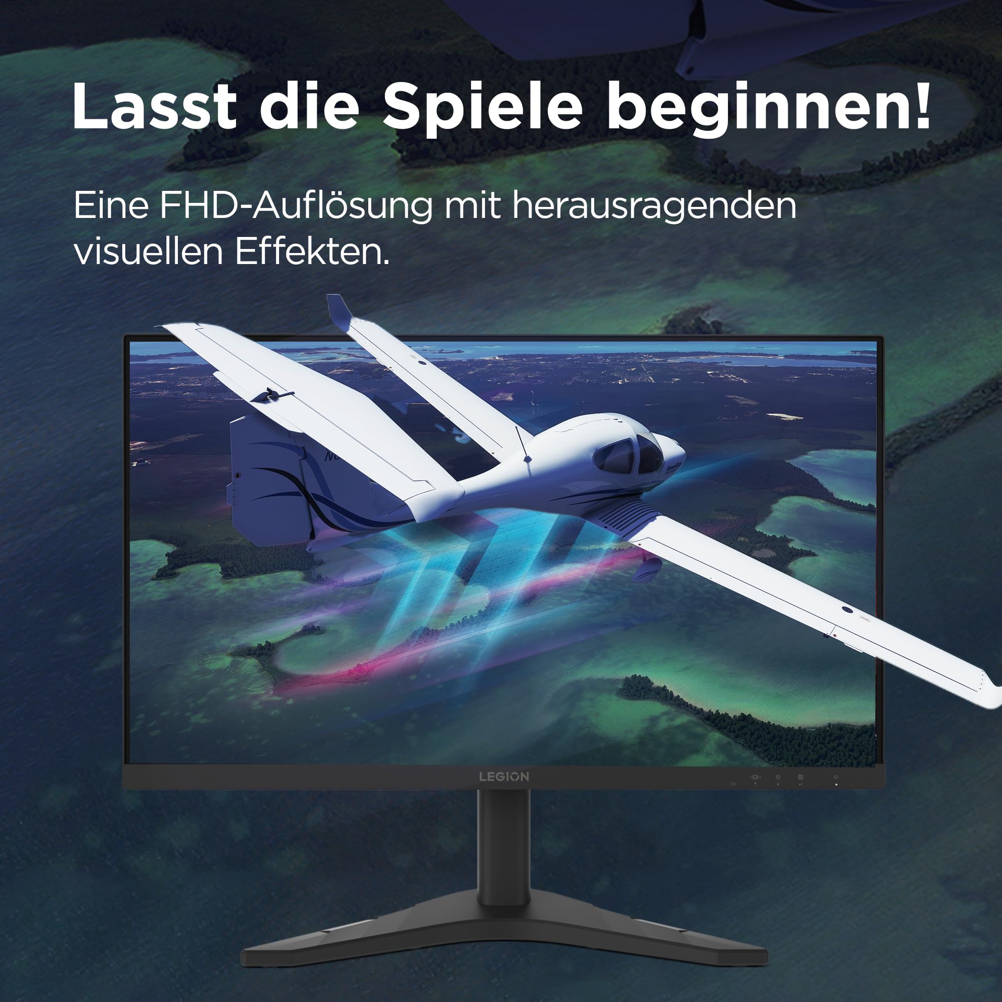 Lenovo Legion R24s | 24" Full HD Gaming Monitor | 1920x1080 | 16:9 | 144Hz | 1ms Reaktionszeit | HDMI | DisplayPort | IPS-Panel | Standfuß | Entspiegelt | TÜV Augenschutz | schwarz | 3.5. kg 5