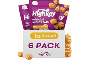 HIGH KEY SNACKS Highkey Low Carb Banana Nut Mini Treats - Keto Snack Pack Gluten Free Muffins Sweet Low Carb Bread Bites Healthy Snacks Adults Kids Sugar Free Diabetic Soft Baked Treat Diet Friendly Food, 2 Oz (Pack of 6)