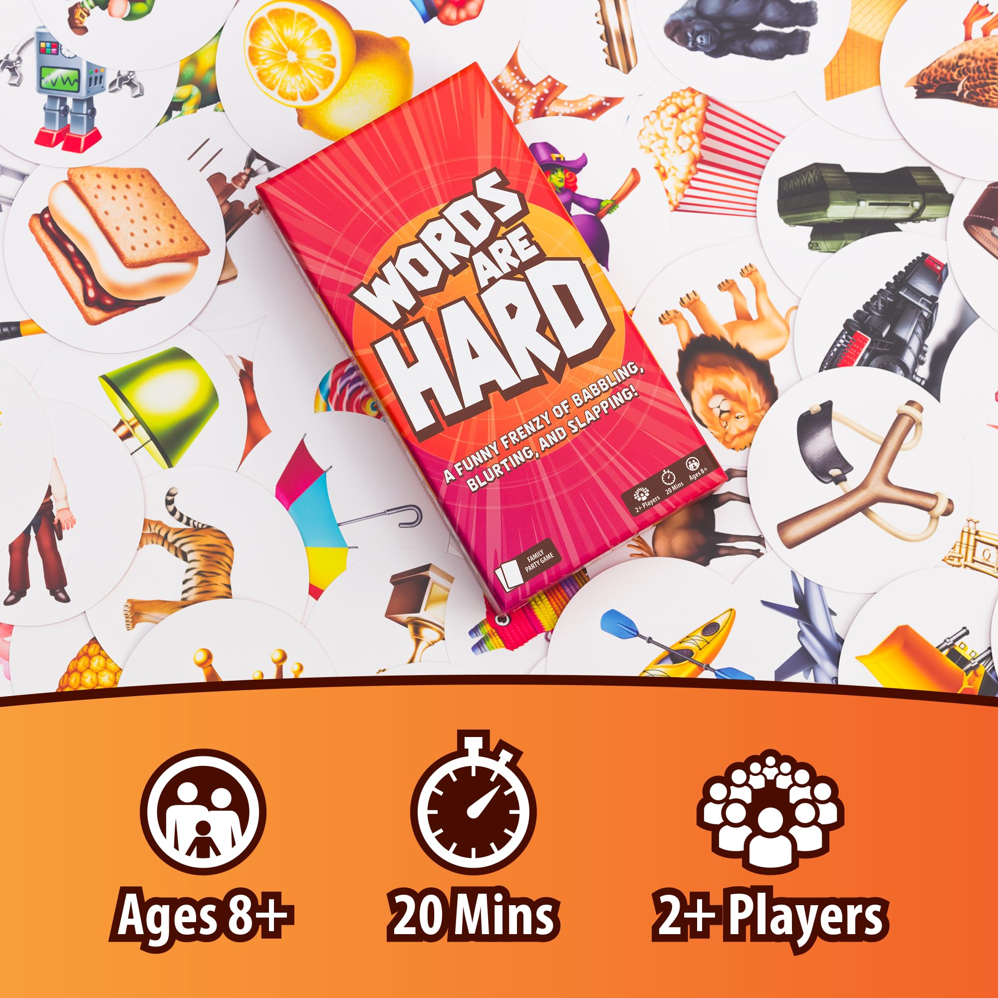 Words are Hard - Party Games - Family Card Games - for Kids 8 and up - for Adults - Family Game Night - Travel Game - Laugh Out Loud