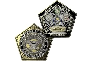 SNKVAUP Pentagon Challenge Coin – Department of Defense Military Challenge Coin – Honors All Branches – Collectible Pentagon Department of Defense Challenge Coins for Veterans, Military Gifts & Display