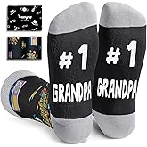 HAPPYPOP Unique Gifts for Him - Papa Son Gifts, Funny Men Socks Fathers Day