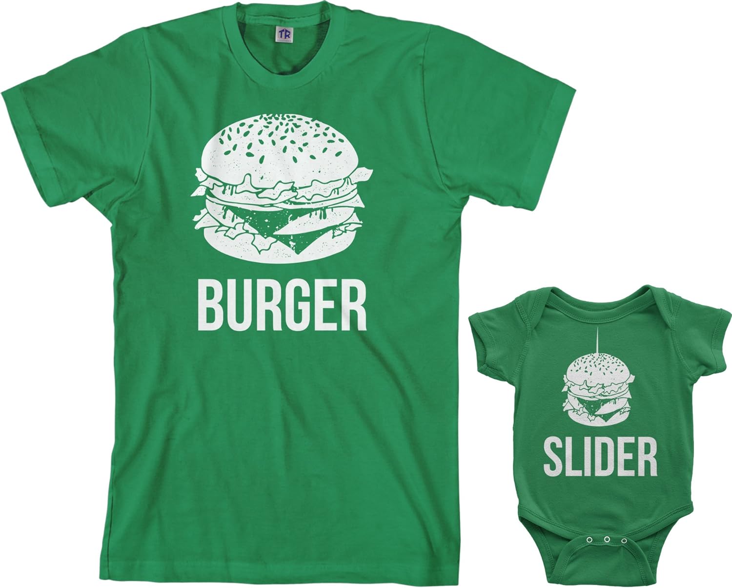 Threadrock Burger & Slider Infant Bodysuit & Men's T-Shirt Matching Set