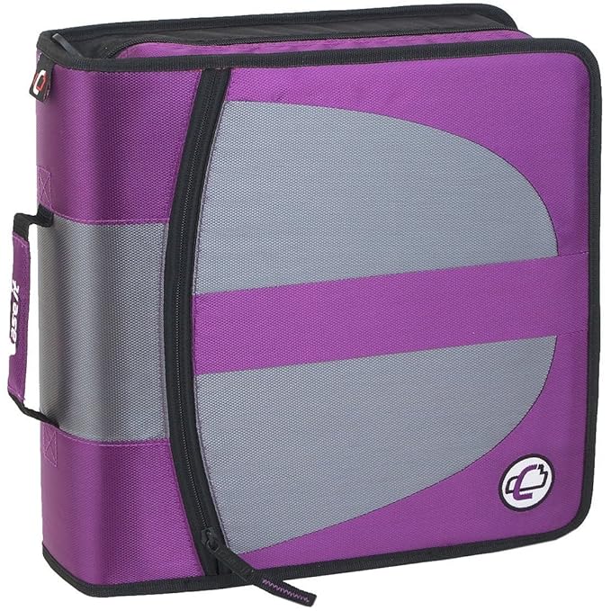 Caseit Locker Zipper Dual Binder, Twoinone Binders with