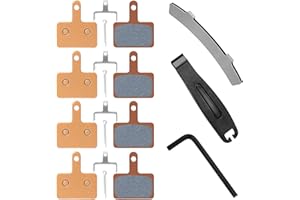 PACYTION 4 Pairs Sintered Metal MTB Bike Brake Pads, Ebike Scooter Brake Pads Electric Scooter Brake Pads Electric Bike Brake Pads, Compatible for Trp Tektro Shimano Brake Pads MT200 M355 M446 M315 M365