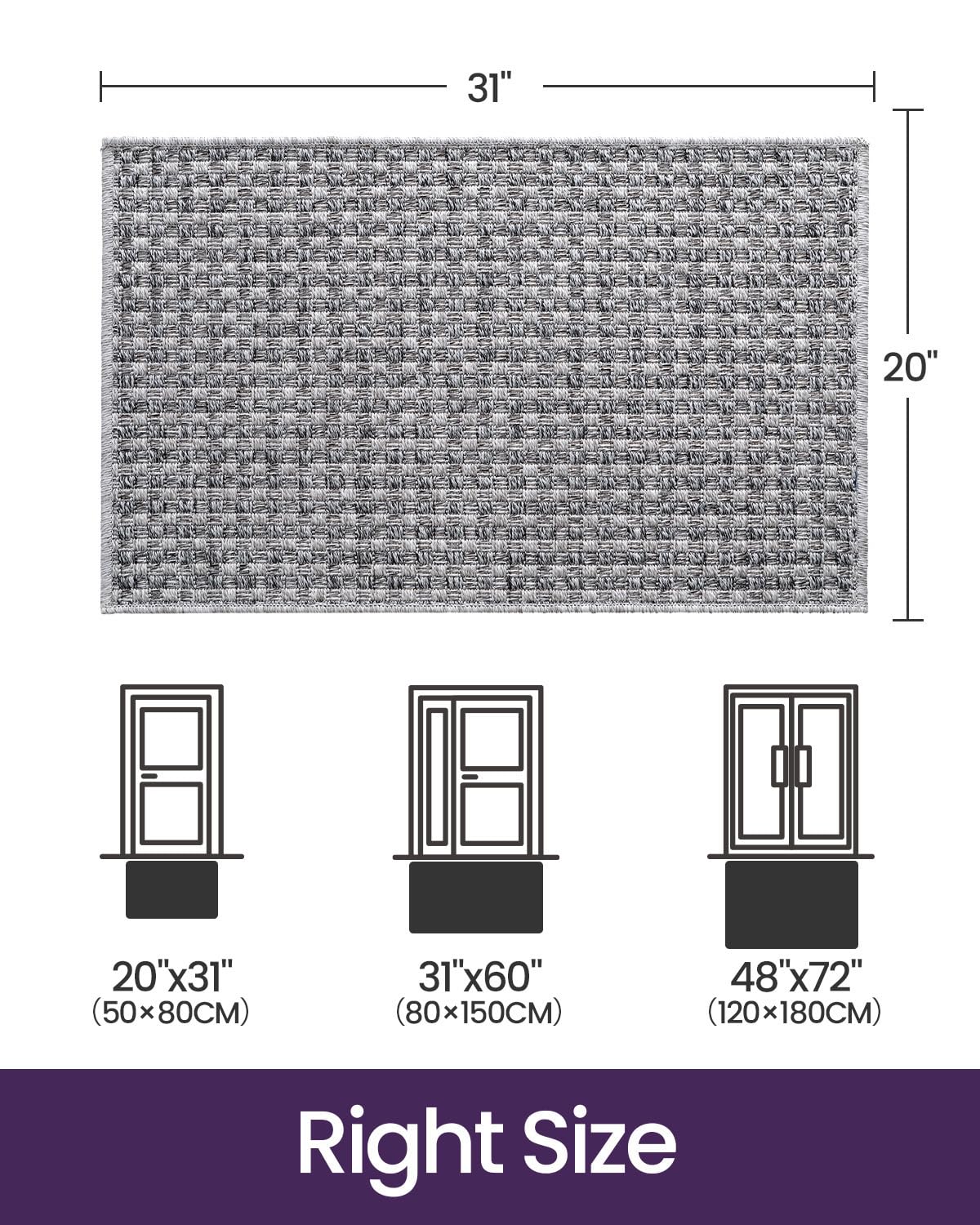 Condition photo showing New/Like New for dexi dirt trapper door mat, 20x31 washable doormat, dirt resistant and absorbent, easy clean low-pro