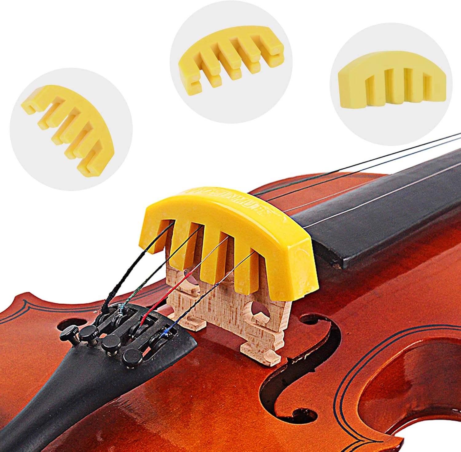 3/4 Violin Notes Sticker Full Size Guide 3/4size Violin Finger Guide and Rubber Mute Pack
