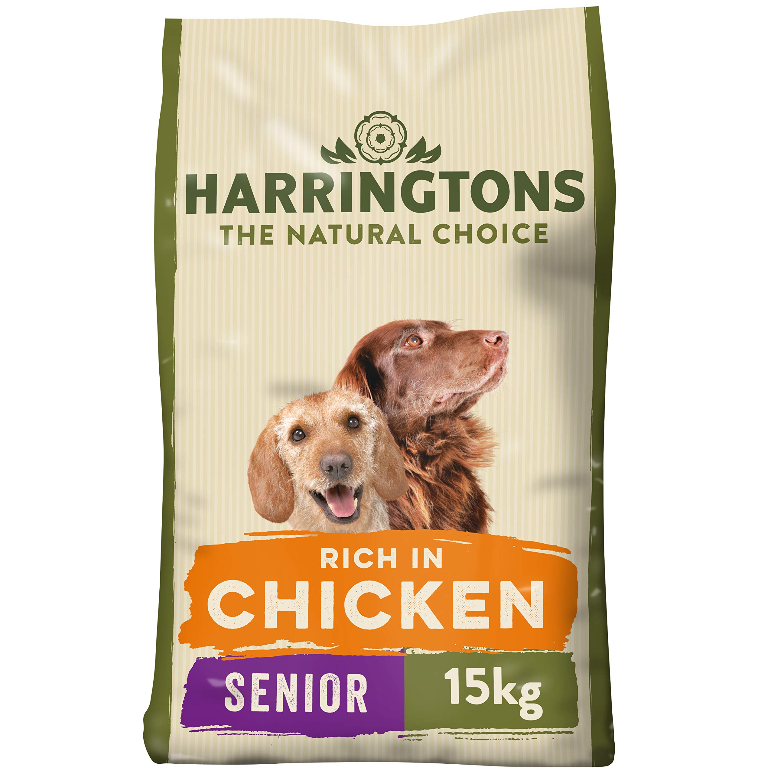 Harringtons Complete Senior Dry Dog Food Chicken & Rice 15kg - Made with All Natural Ingredients