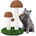 Odoland Cat Scratching Post Mushroom Natural Durable Sisal Board Scratcher for Kitty’s Health and Good Behavior, Furniture Sc
