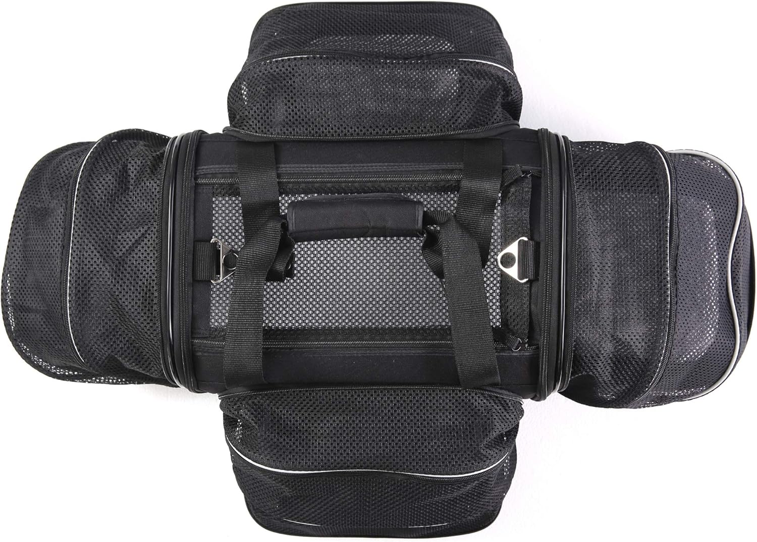 Smiling Paws Pets 4-Way Expandable Airline Approved Soft Sided Pet Carrier, Pet Travel TSA Carrier Bag for Cats, Puppies & Animals, Collapsible Kennel, Airplane, Car & Train Travel, 17x11x9 L/W/H (XS) : Pet Supplies