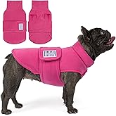 cyeollo Small Dog Sweater, Fleece Dog Sweaters Turtleneck Vest Soft Puppy Sweatshirt Stretchy Pet Fall Autumn Coat Warm Winter Clothes for Small Dogs Girl, Pink M