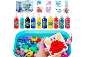 Teexpert Magic Water Elf Toy Kit – Art and Crafts for Kids Girls Boys Ages 3 4 5 6 7 8 9 10 11 12 - DIY Craft Toy Birthday to Make Aqua Fairy Squishy Water Pets