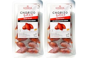 KHAYYAN GOIKOA Chorizo Bites | Ready to Eat Snack | From Navarre, Spain | 3oz (85g) (Pack of 2)