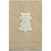 Mud Pie Christmas Tree White Christmas Pearl Towel