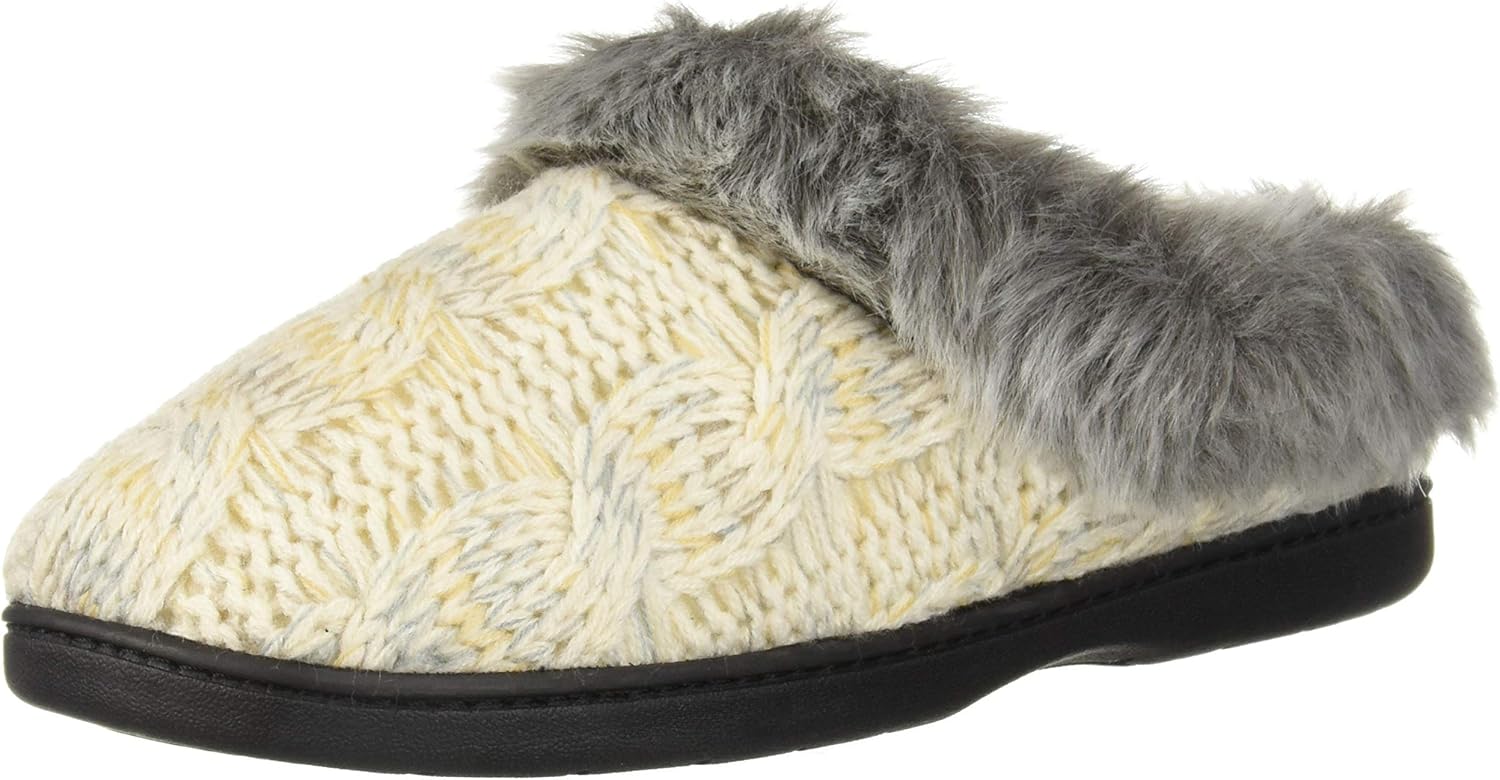 dearfoam cable knit slippers