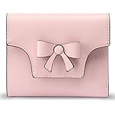 YJ-NEFELI Small Wallet for Women Cute Bifold RFID Blocking Credit Card Holder Ladies Leather Wallets with Zipper Coin Pocket