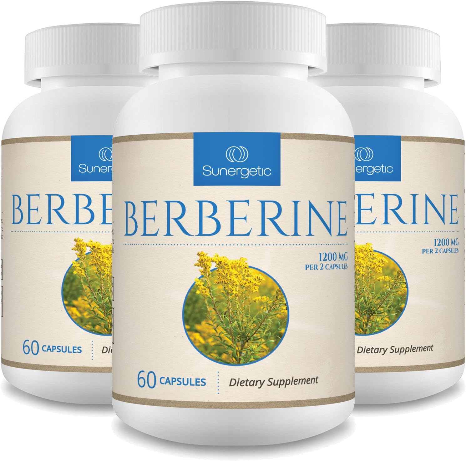 Premium Berberine Supplement -1,200 mg of Berberine Per Serving – Non-GMO Berberine HCI Supplement- Powerful Berberine Health Formula - 60 Berberine Capsules: Health & Personal Care